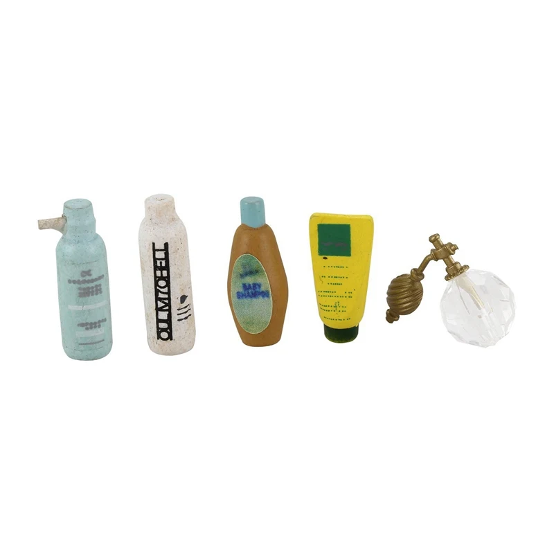 

Dollhouse Furniture Bathroom Perfume Shampoo Bath Gel Set 1: 12 Scale