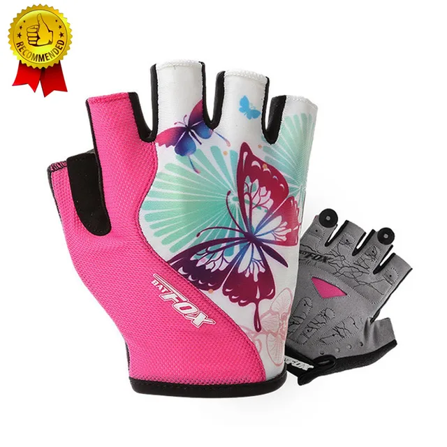 BATFOX Women Cycling Gloves Female Fitness Sport Gloves Half Finger MTB Bike Glove Road Bike Bicycle Gloves Bicycle Accessories 1
