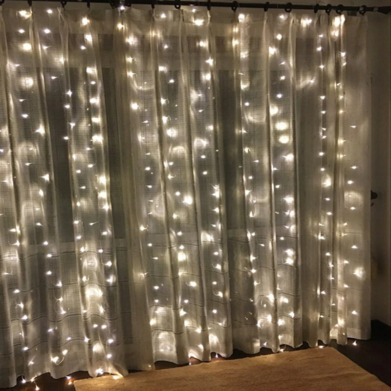 

2017 LED Wedding Light icicle Christmas Light String Fairy led Light Bulb Garland Birthday Party Garden Curtain Decor Holiday
