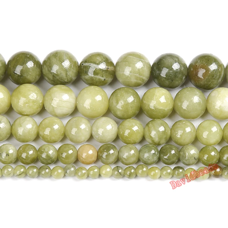 

Natural Stone Green Jaspers Round Beads 15" Strand 4 6 8 10 12MM Pick Size For Jewelry Making