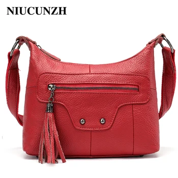 

NIUCUNZH Luxury Handbags Women Bags Designer Women's Shoulder Bags Genuine Leather Casual Ladies Messenger Bag Leather 2006