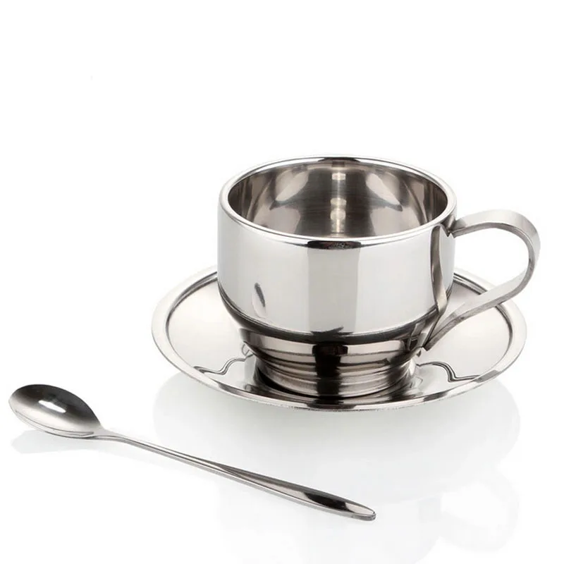 Buy Stainless Steel Coffee Cup And Saucer Cold Drink