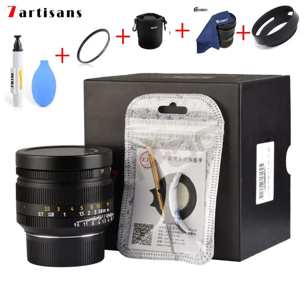 7artisans 50 мм f1.1 Большая диафрагма как prime paraxial M объектив Кабриолет E байонет для