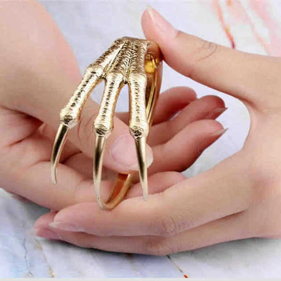Скелет Руки Коготь Браслет для Для женщин jewelry Античное золото оптом челнока панк