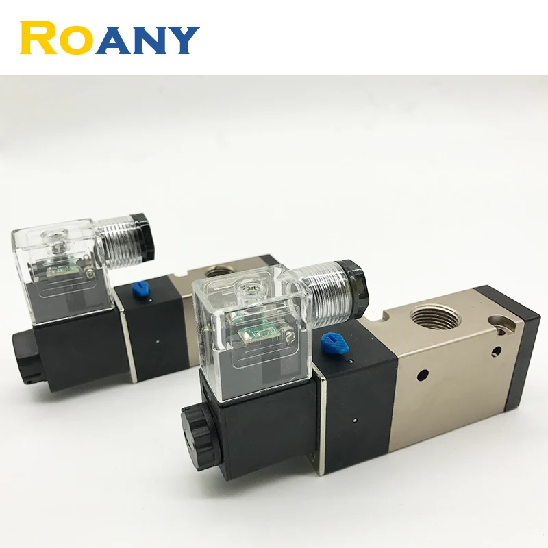 

3 Port 2 POS 1/4" BSP Air Solenoid Valve 3V210-08 With LED Light Plug 12v 24v 110v 220v Optional