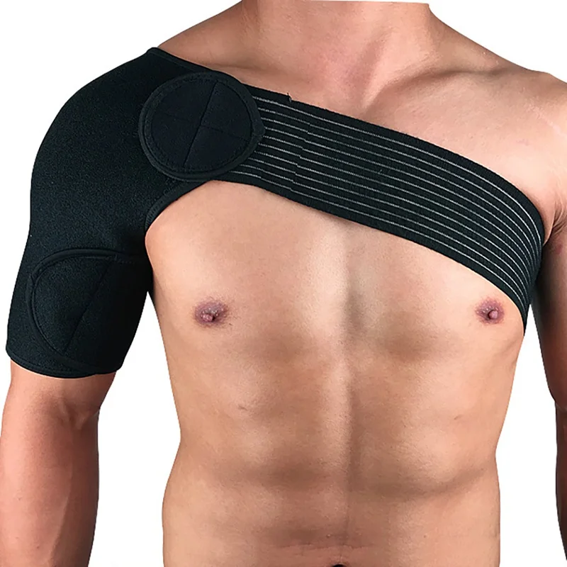 

1PCS Adjustable Breathable Gym Sports Care Single Shoulder Support Back Brace Guard Strap Wrap Belt arm sleeve