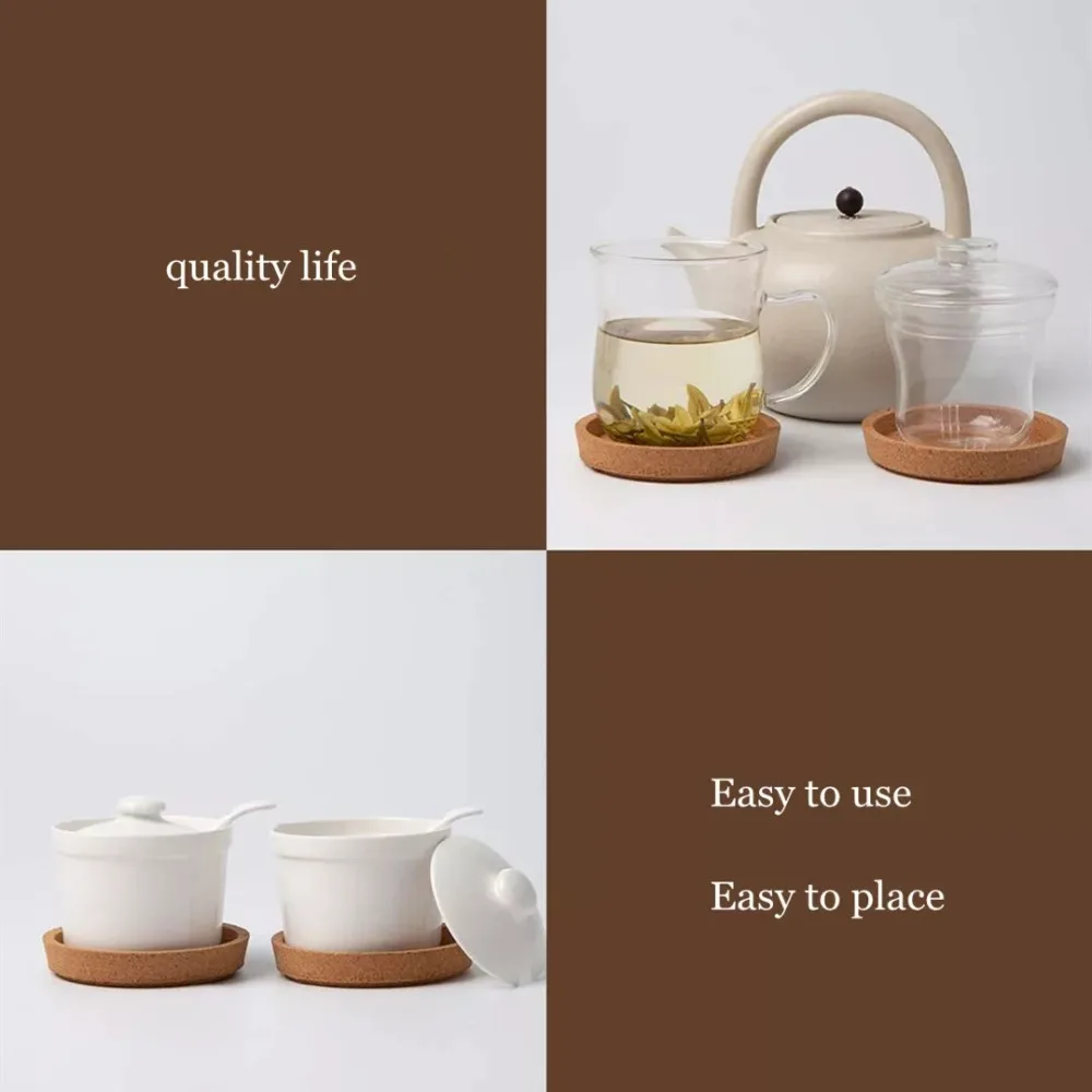 Xiaomi Xianger Oak 3 шт. натуральные пробковые подставки многофункциональные кофейные накладки подстаканник коврик для ресторана кафе поставки экологичные