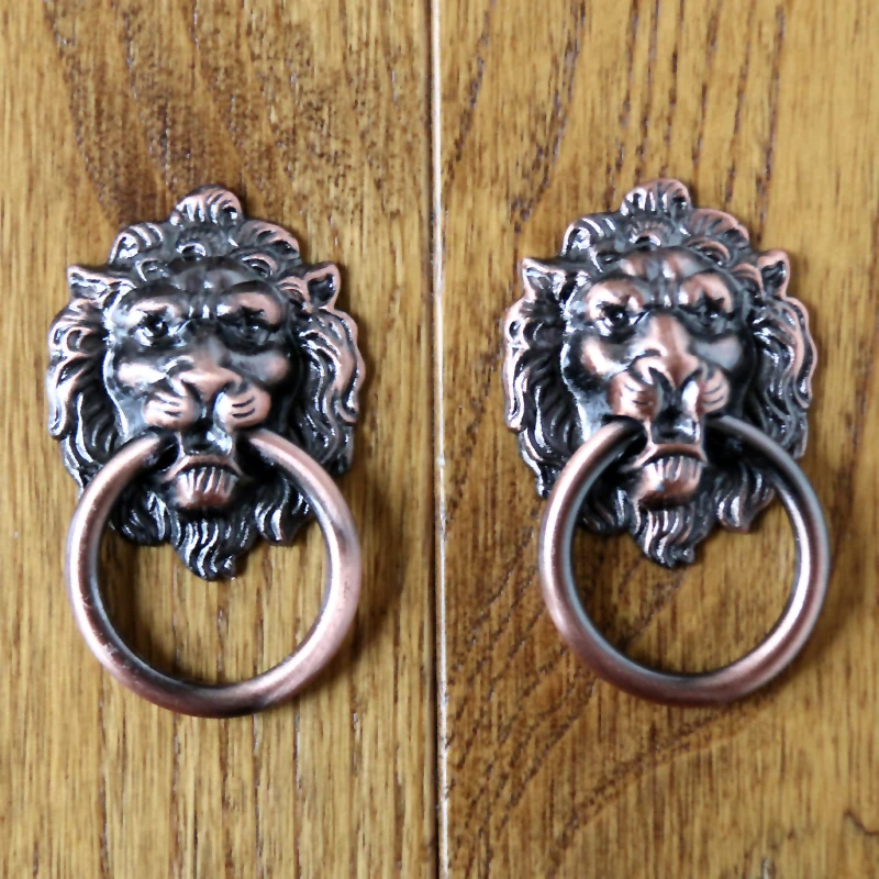 hot sale 10pcs red bronze cabinet lion head knobs decorative handles furniture dresser pulls cupboard door - Decorative Door Knobs hot sale 10pcs red bronze cabinet lion head knobs decorative handles furniture dresser pulls cupboard door - Decorative Door Knobs