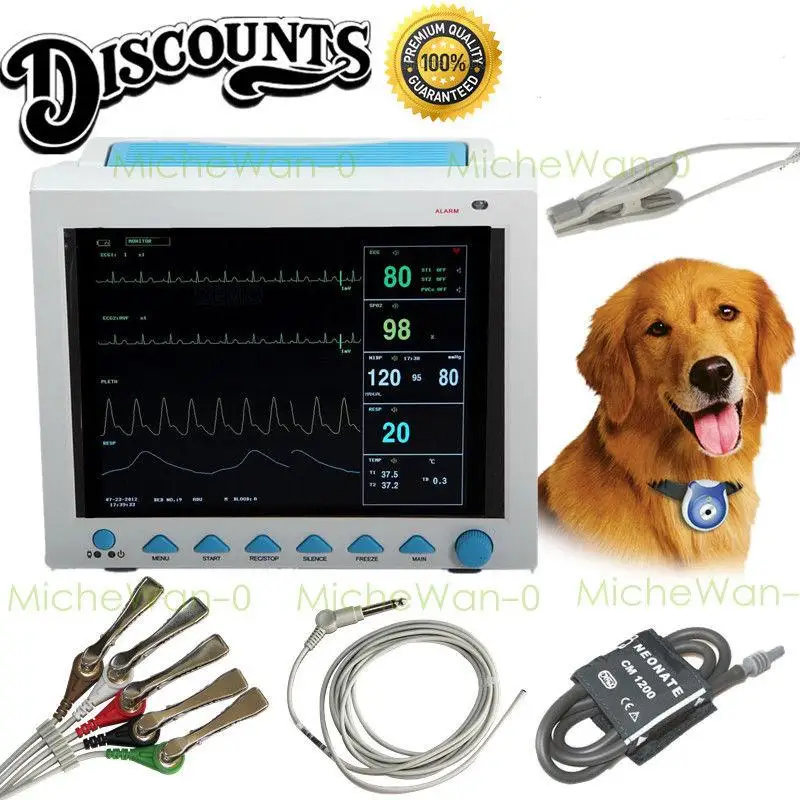 US Seller, Vet Veterinary Patient Monitor 6 Parameter,ECG,NIBP,PR,Spo2,Temp,Resp цена US Seller, Vet Veterinary Patient Monitor 6 Parameter,ECG,NIBP,PR,Spo2,Temp,Resp цены онлайн