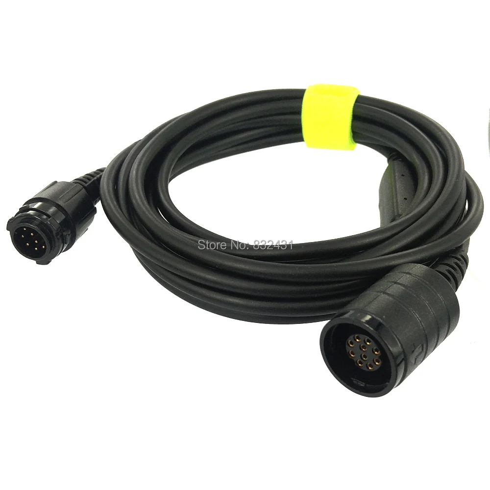 10 Pin Microphone Earpiece Extended Cable for Motorola M8268 Car Radio 8