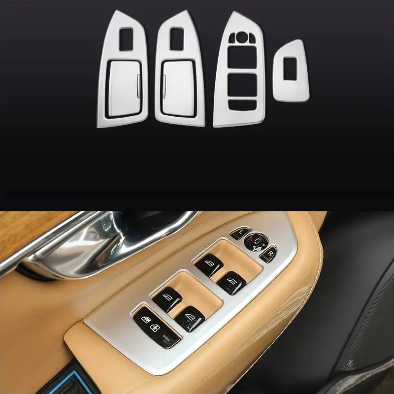 

Car Handbrake Window Control System Interior Excent Decorative Automobile Covers Decoration Sticker Strip 18 19 FOR Volvo XC90