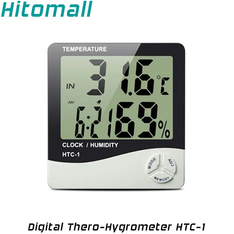 

Weather Station Household Indoor Use Temperature Humidity Meter Clock Alarm Calendar Temperature Display Thermometer Hygrometer