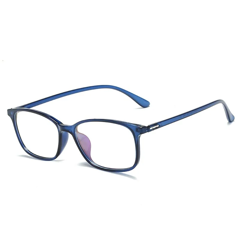 Ультралегкие TR90 оправа анти-голубые лучи очки для мужчин и женщин унисекс винтажные близорукие оптические оправа для очков в ретростиле компьютерные очки - Цвет оправы: Clear blue
