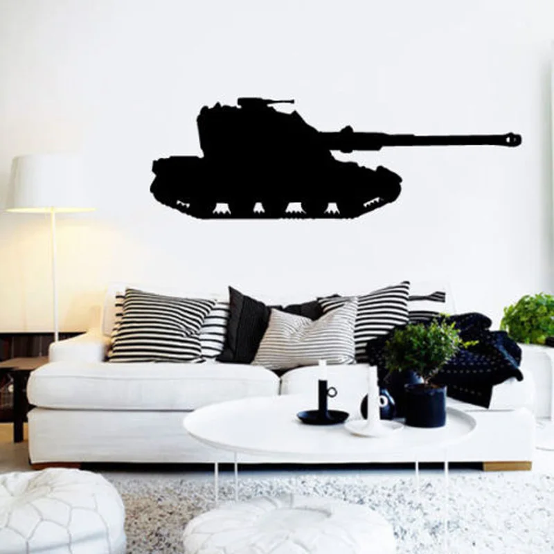 Us 12 12 30 Off Tank Vinyl Waterproof Wall Stickers For Living Room Home Decor Wall Decals Army War For Bedroom Nursery Kids Art Poster L93 In Wall