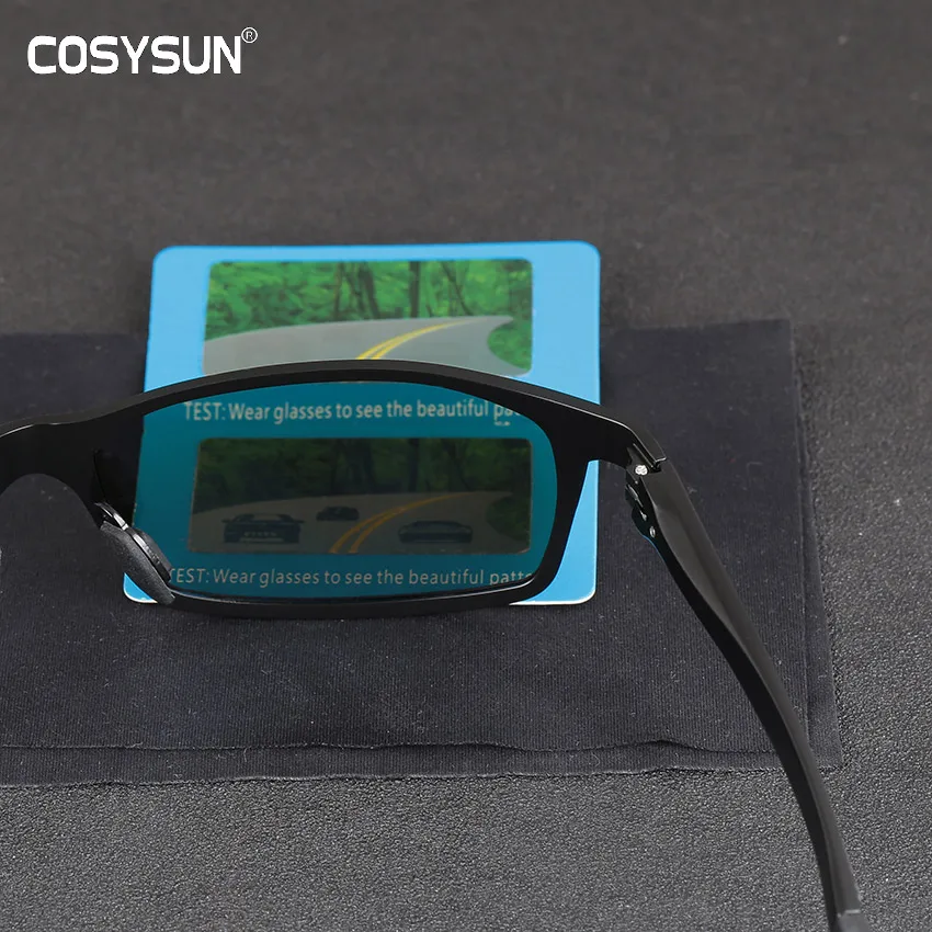 COSYSUN мужские солнцезащитные очки для вождения поляризованные солнцезащитные очки мужские очки, мужские Квадратные Солнцезащитные очки поляризованные очки CS6156