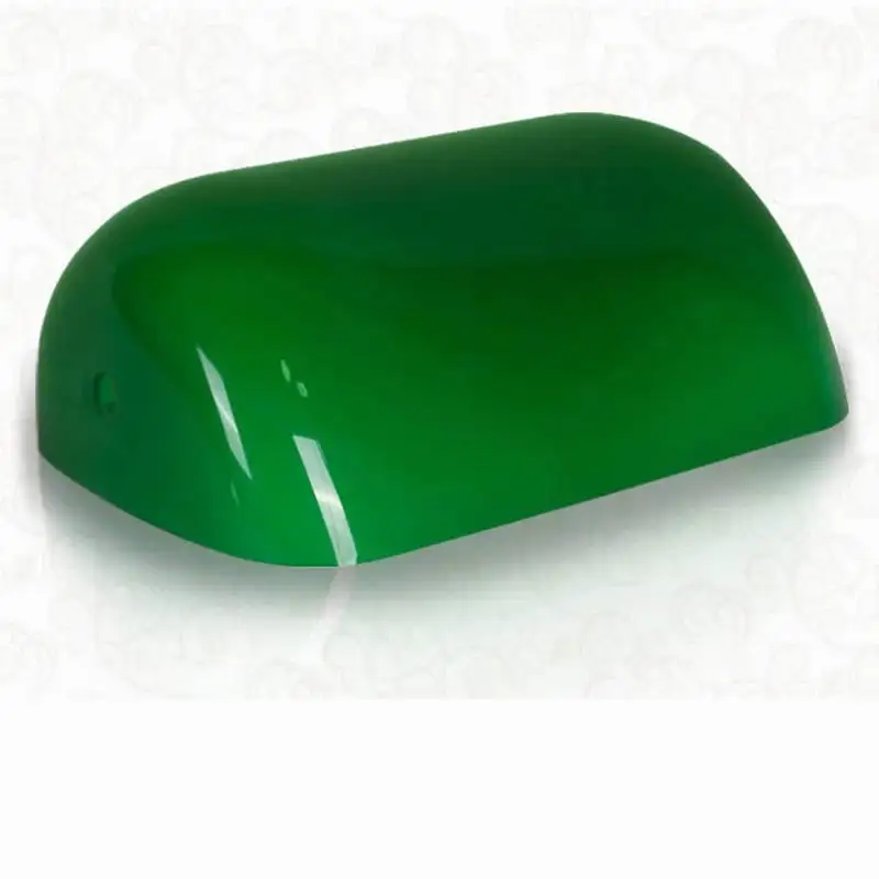 Günstige Retro Vintage grün weiß blau gelb farbe glas banker lampe abdeckung banker lampe shades tisch lampe länge 227mm