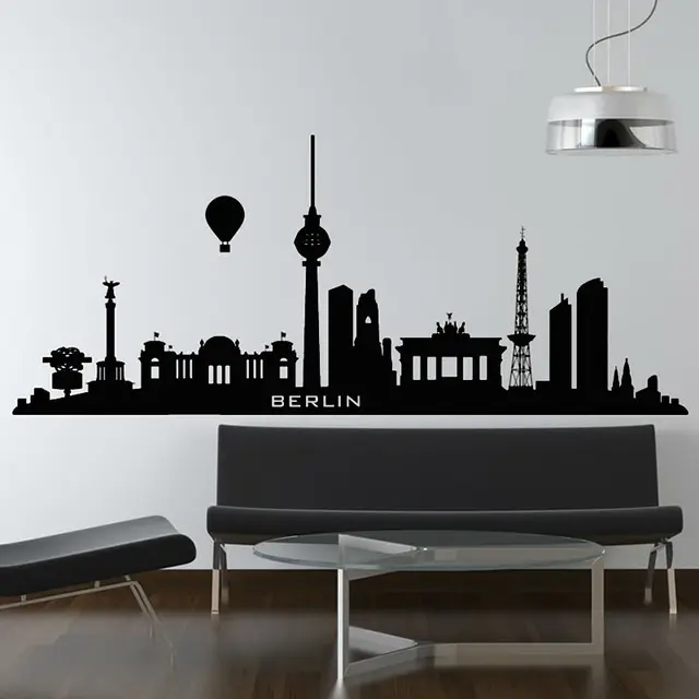 hydrogen balloon berlin wall sticker city home decor living room