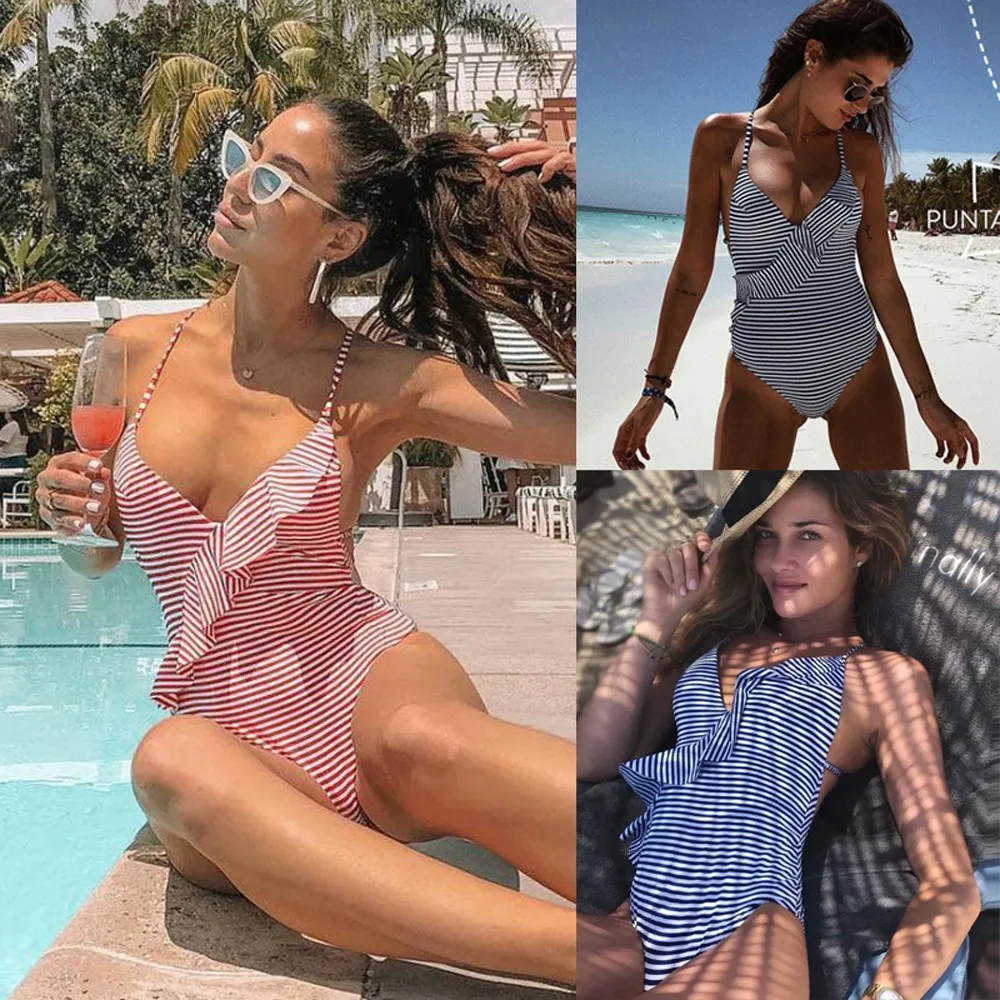 Сексуальный боди Топ без рукавов Женская Bodycon комбинезон Лето Плавание Купальный пляжная Fato de banho