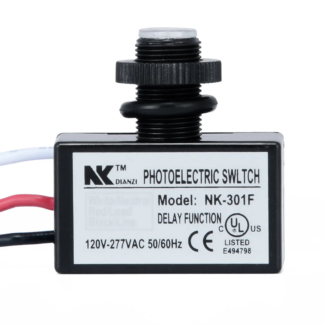 AC80~277V Photocell Street Light Switch Dusk to Dawn Photo Control Switch Auto Light Sensor Switch for LED Light Tool