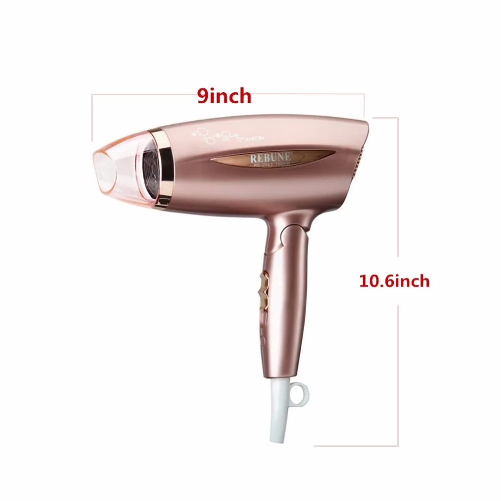 Rebune 1800w Professional Hair Dryer Anion Constant Temperature Air Conditioning Dc Motor Household Sharon Hair Dryer Rose Gold Hair Dryer Professional Hair Dryerhair Dryer Professional Aliexpress