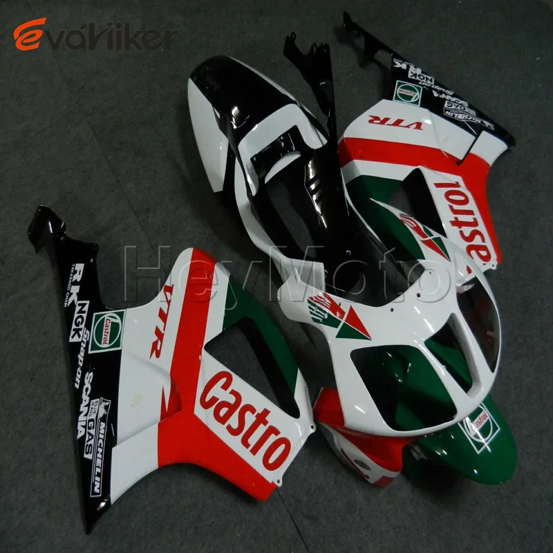 Пользовательские мотоцикла хомут для RC51 VTR1000SP1 2000 2001 2002 2003 2004 2005 2006 из АБС-пластика для мотоцикла Обтекатели+ 5 подарки+ красно-черные H2