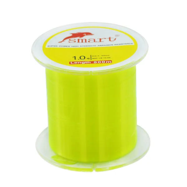 SMART 500m 0,6 LB- lb/-8# нейлоновая рыболовная леска Pescaria Linha Monofilament японская рыболовная леска для карпа Linha De Pesca - Цвет: Цвет: желтый