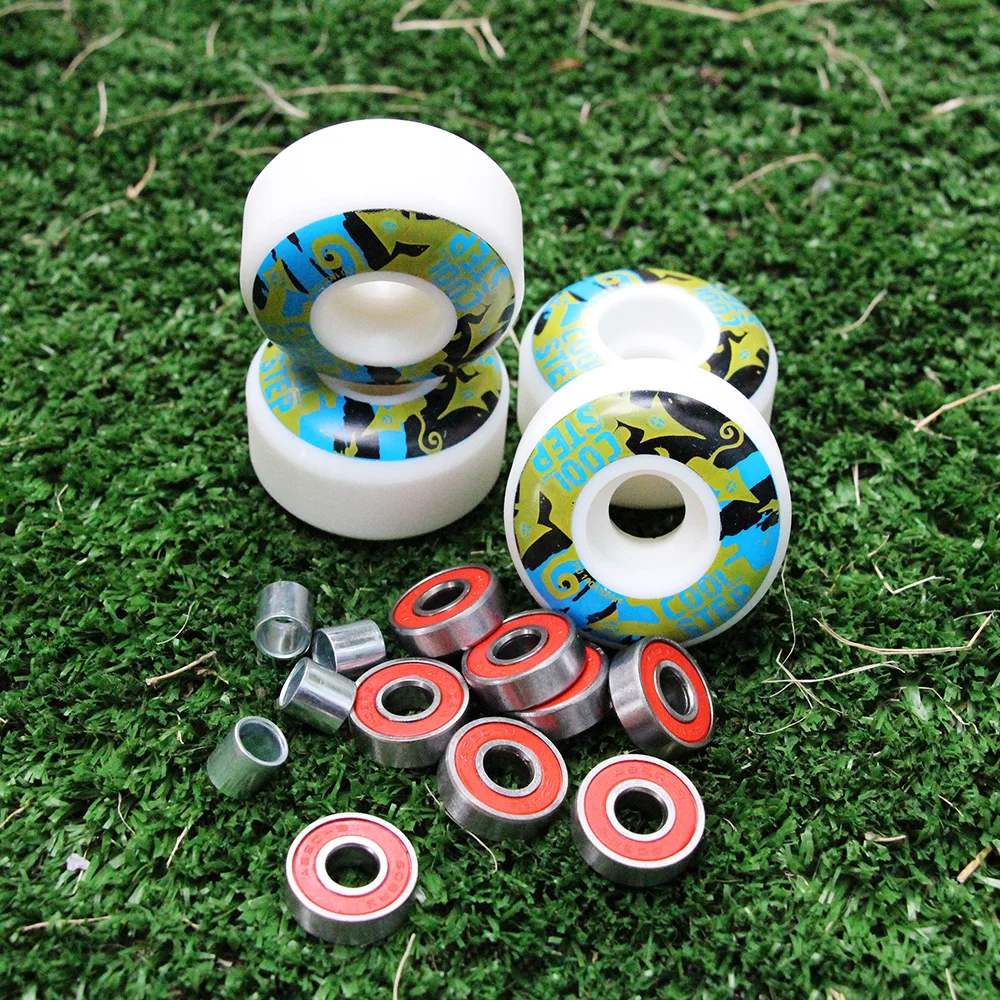 52 مللي متر * 30 مللي متر لوح التزلج عجلات و 5 بوصة لوح التزلج شاحنة محامل الصلب التركيبات طوق من المطاط Riserpad 100A الطباعة بو عجلات 52 مللي متر * 30 مللي متر لوح التزلج عجلات و 5 بوصة لوح التزلج شاحنة محامل الصلب التركيبات طوق من المطاط Riserpad 100A الطباعة بو عجلات