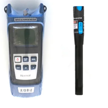 

2 PCS 2 In 1 FTTH Fiber Optic Tool Kit Optical Power Meter -70 + 10dBm and 1mW Visual Fault Locator Fiber optic test pen