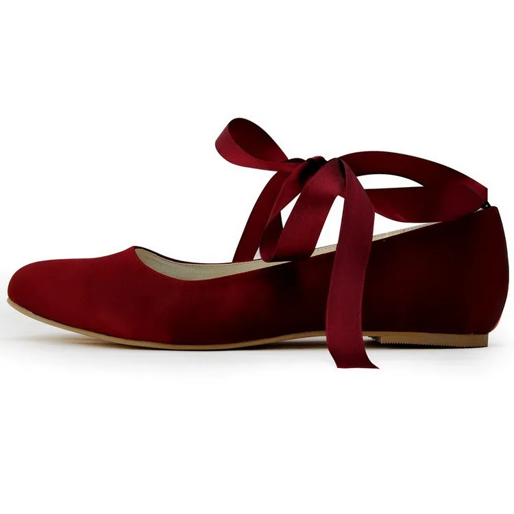 burgundy wedding flats