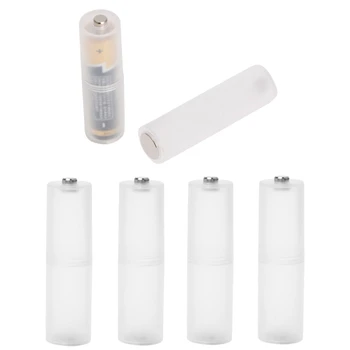 

4Pcs AAA To AA Size Portable Battery Converter Adapter Spacer Switcher Case Box