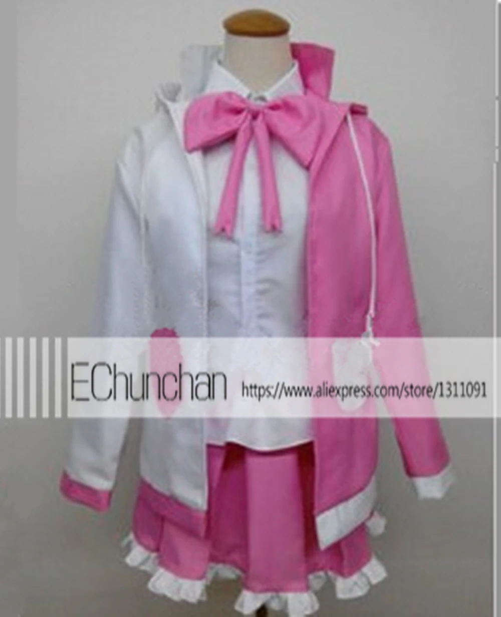 Anime Super Danganronpa 2 Monomi Pink Uniform Halloween Game Cosplay Costumes |