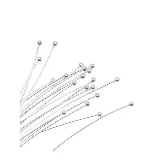 1000pcs 50*0.6mm Silver Plated Copper Pins Head Pin Needle Jewelry Accessory DIY displayhead