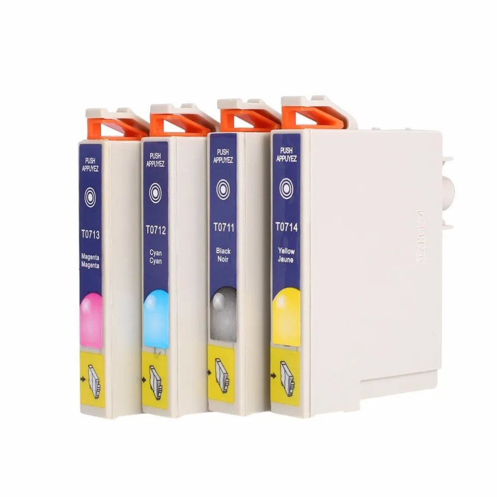 

Genuine T0715 Multipack Ink Cartridges For Epson T0711 T0712 T0713 T0714 4 Colors Easy to use water resistance