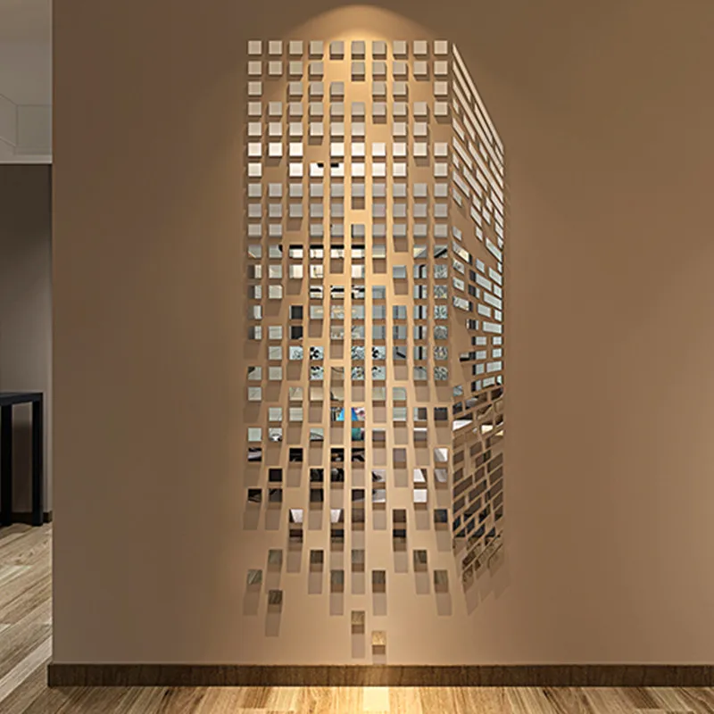 Spiegel An Wand Kleben Tapete Zauberw rfel 3 d acryl dreidimensionale spiegel wand kleben ein wohnzimmer sofa zimmer TV einstellungswandverzierung schlafzimmer - Spiegel An Wand Kleben Tapete