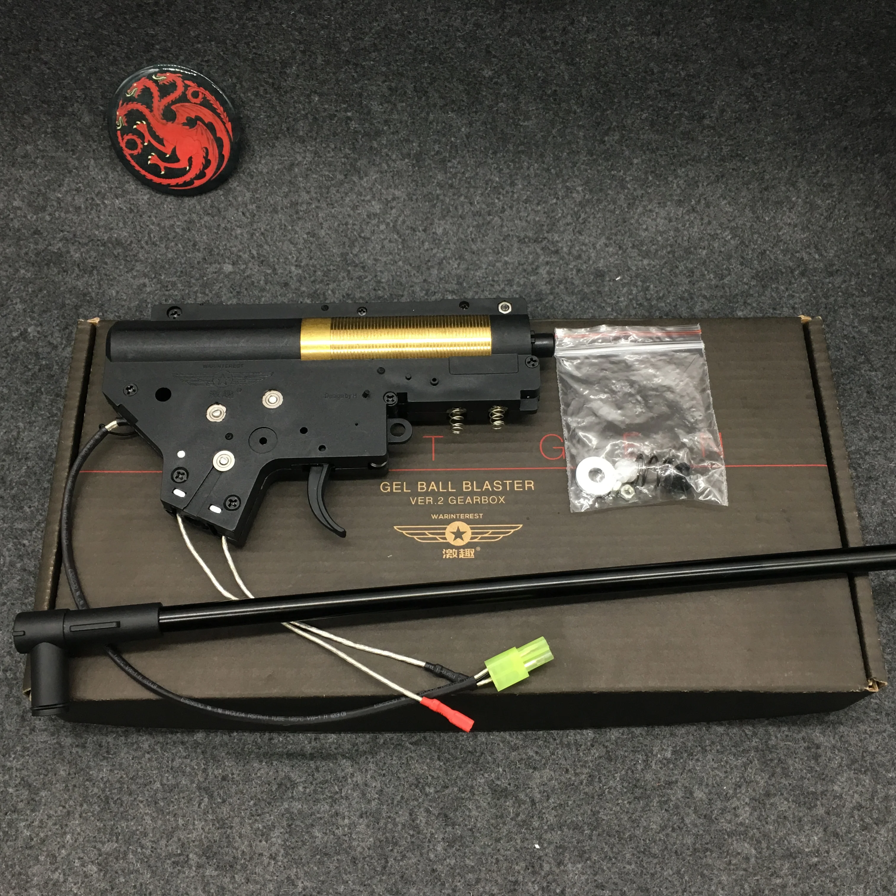 

JiQu Water Gel ball blaster spare parts accessories Nylon V2 Gearbox with T-Head and Inner Tube Motor Gear