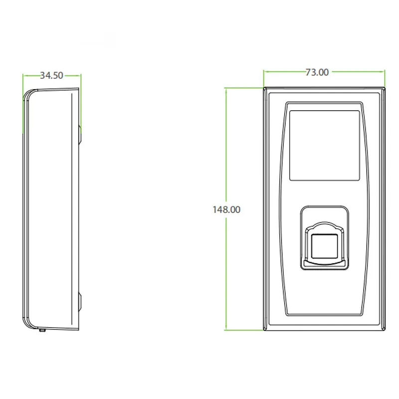 ZK MA300 IP65 Водонепроницаемый отпечатков пальцев время Attandance Biomtric TCP/IP usb-устройство для считывания отпечатков пальцев доступа Управление с 125 кГц RFID Card Reader