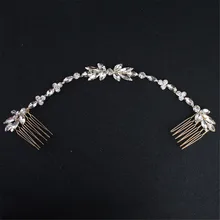 Элегантный цветок Тип кристалл невесты гребни для волос Свадебные аксессуары для волос стразы для волос подарок другу
