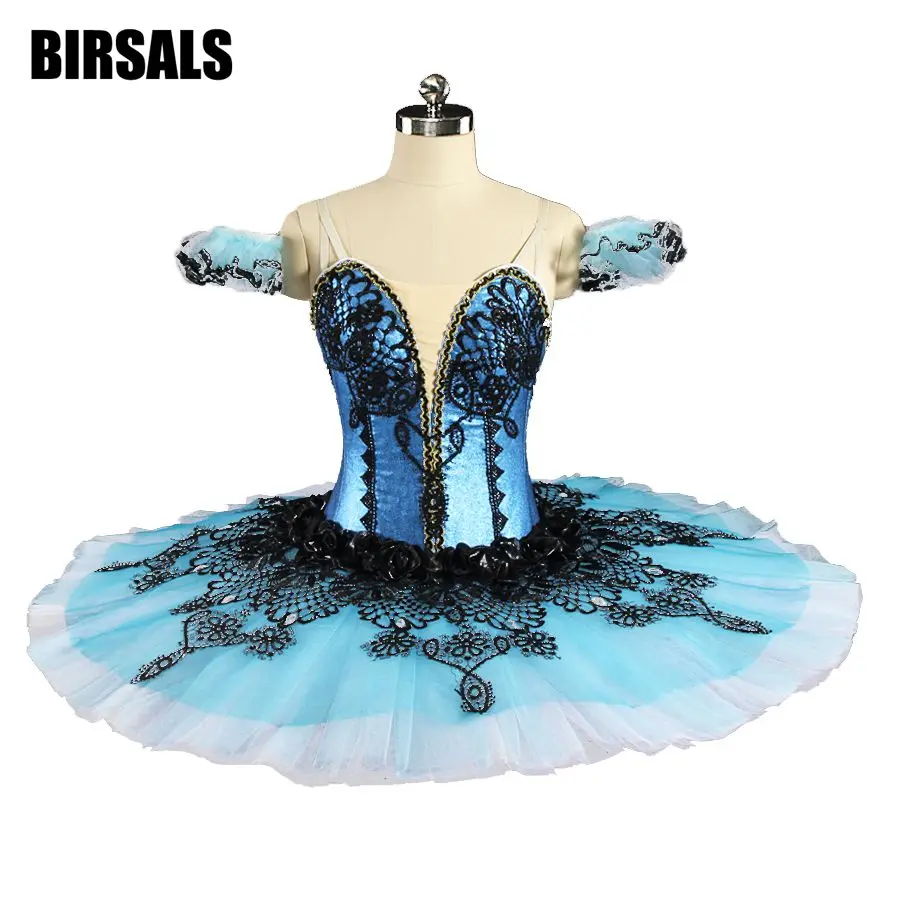 Для взрослых девочек Танцевальный костюм синий Романтический платье-пачка производительность ребенок Лирический этап балерина