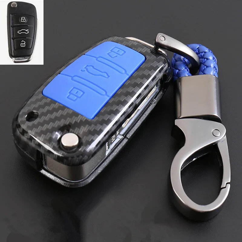 ABS-Carbon-Fiber-Shell-Silicone-Cover-Remote-Key-Holder-Fob-Case-KeyChain-For-Audi-A1-A3.jpg_640x640 (2)