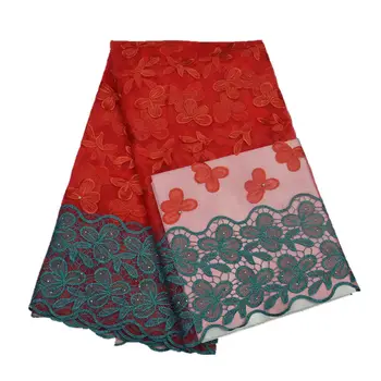 

beads Flower Pattern multi colour french net lace france lace tulle bridal lace nigerian style beads embroidery