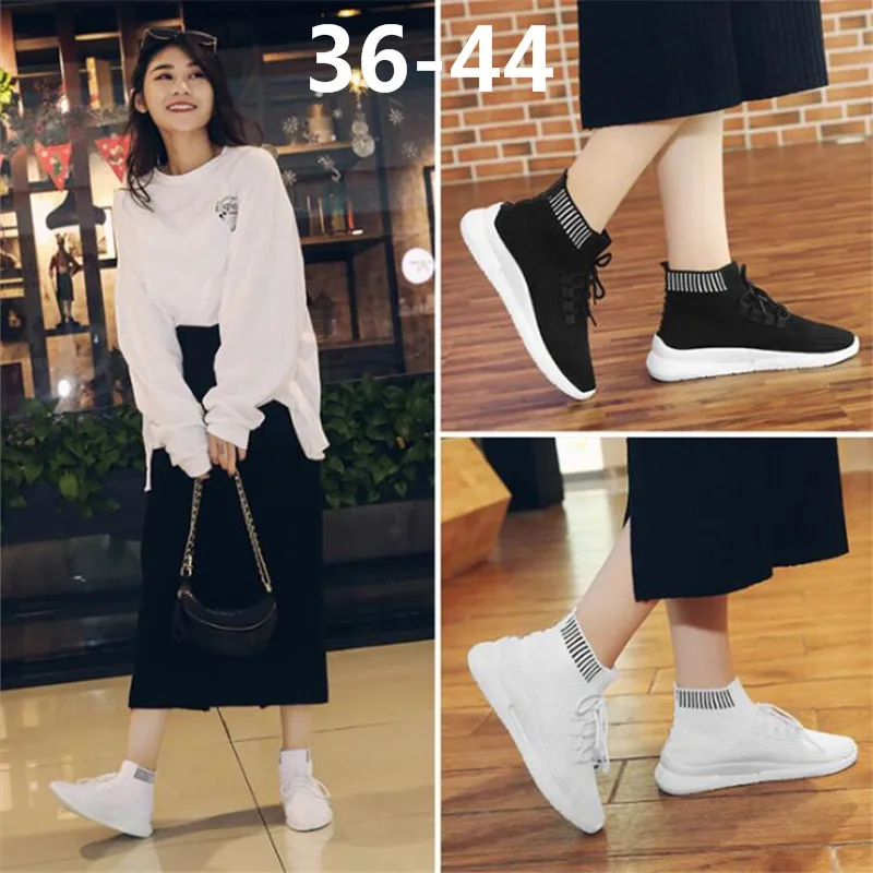 

Women's new flying woven socks shoes mesh breathable casual comfort wild outdoor sports travel holiday party party sports shoes