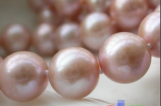 

FREE SHIPPINGP2092 AAA++ 17" 12MM ROUND Lavender AKOYA PEARL NECKLACE 14KGPT