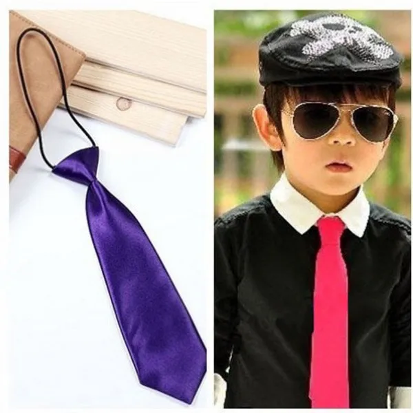 Новинка; 9 цветов; школьный детский галстук с эластичной резинкой на шее; галстук; детские галстуки-чокер для мальчиков; горячая распродажа