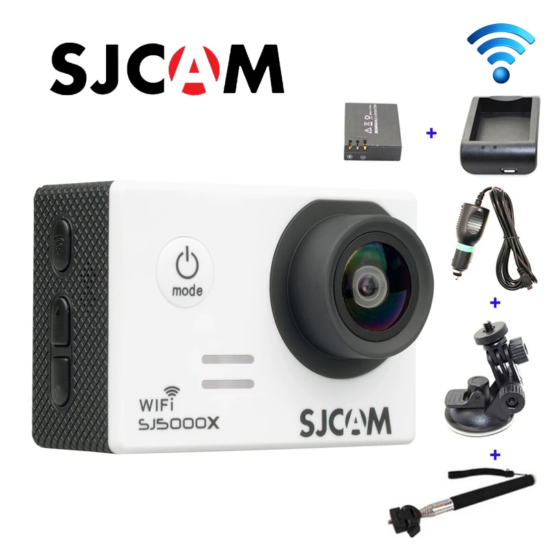 Free shipping!!Original SJCAM SJ5000X Elite WiFi 4K Gyro Sport Cam+Car Charger+Holder+Extra 1pcs Battery+Battery Charger+Monopod Free shipping!!Original SJCAM SJ5000X Elite WiFi 4K Gyro Sport Cam+Car Charger+Holder+Extra 1pcs Battery+Battery Charger+Monopod