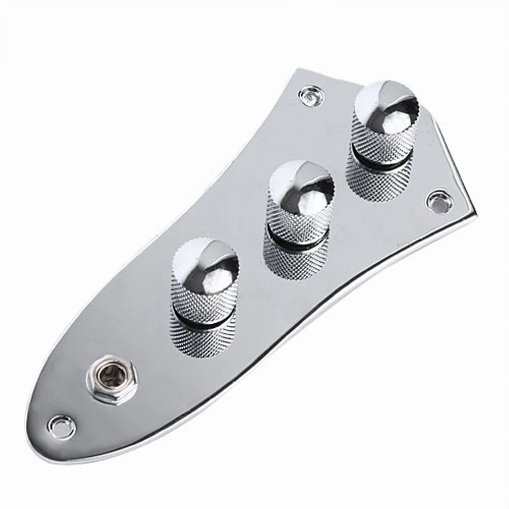Cromo chapeado com fio carregado placa de controle para fender jazz