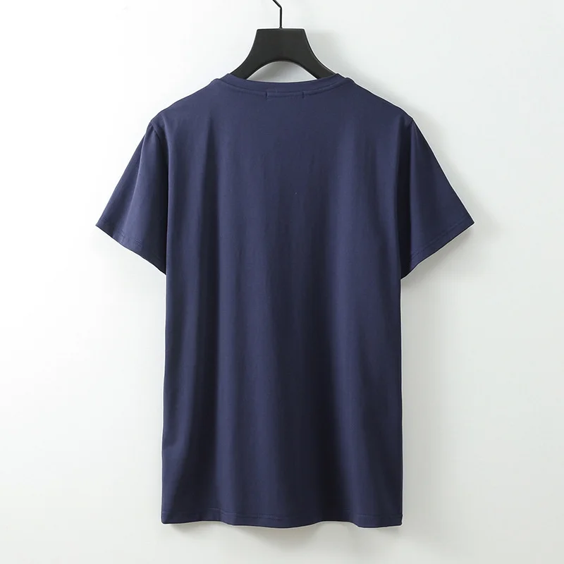 Летняя мужская футболка 7XL 8XL 9XL с v-образным вырезом, хлопковые футболки, большие размеры, большие размеры 58 60 62 64, синие, 150 кг, футболка с короткими рукавами