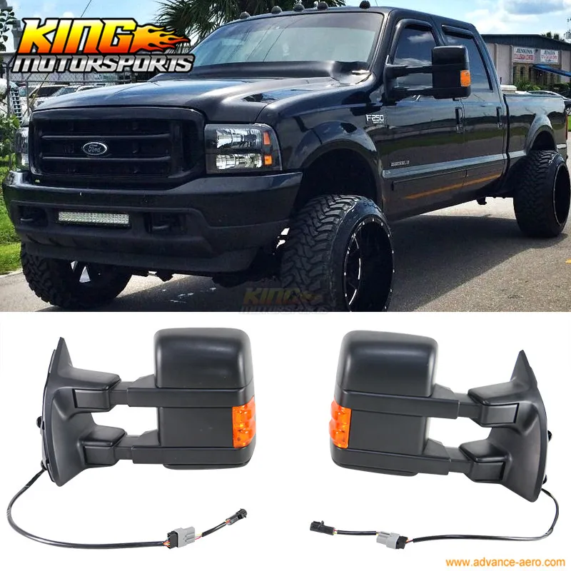

Fit For 2003 2004 2005 2006 2007 F250 Side View Towing Mirror Power Heated Turn Signal Light Arrow Lamp