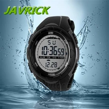 LCD Digital resistente al agua Cronómetro Fecha de Goma Militar Para Hombre Del reloj del Deporte