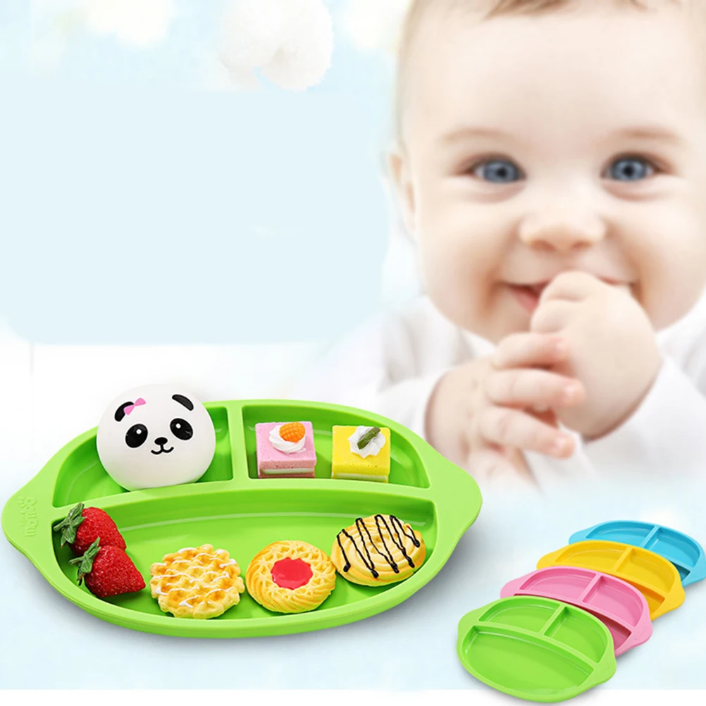 Детская силиконовая обеденная тарелка BPA бесплатно разделенная детская миска для питомца посуда для детей Кормление обеденные тарелки и миски столовая#20