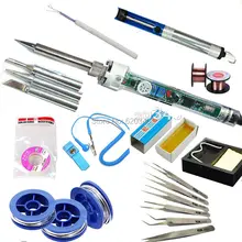 GJ 907 Электрический паяльник с регулируемой постоянной температурой, без свинца, внутренний нагрев+ наконечник, нагревательный сердечник, сварочный набор, 220 В, 60 Вт